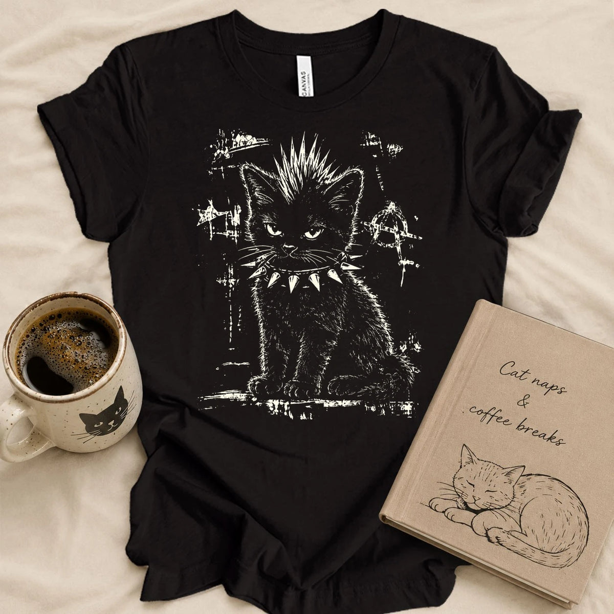 Punk Rock Cat T-shirt