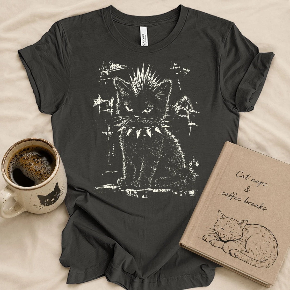 Punk Rock Cat T-shirt