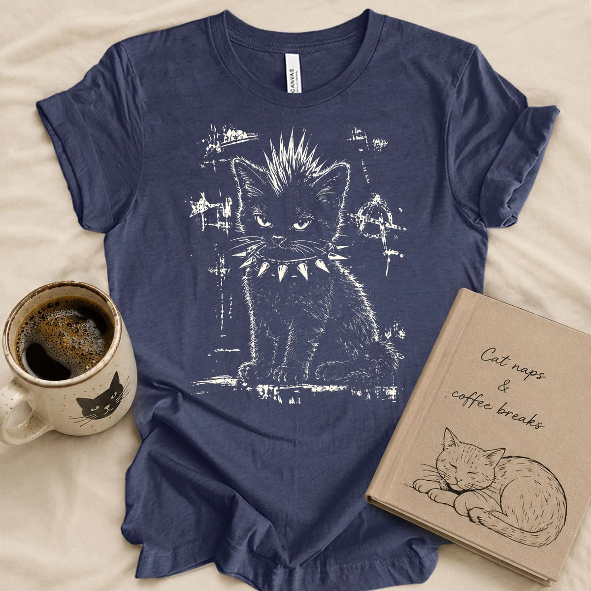 Punk Rock Cat T-shirt