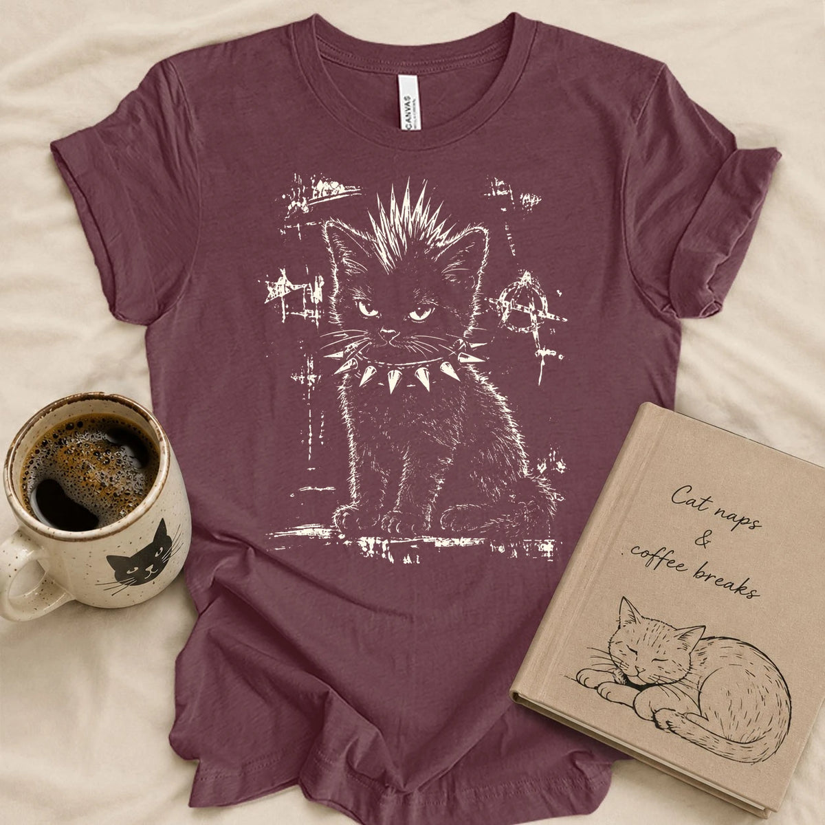 Punk Rock Cat T-shirt