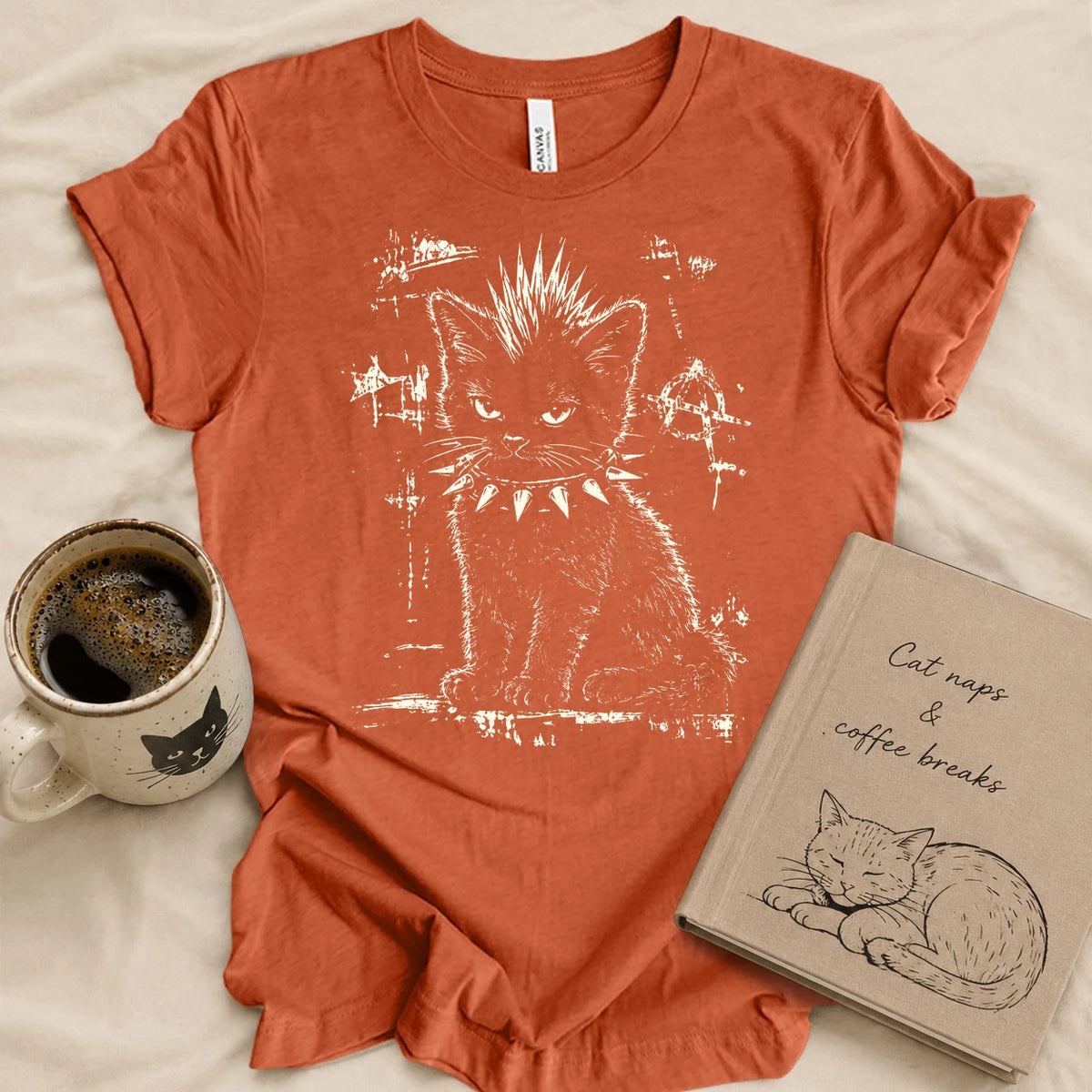 Punk Rock Cat T-shirt