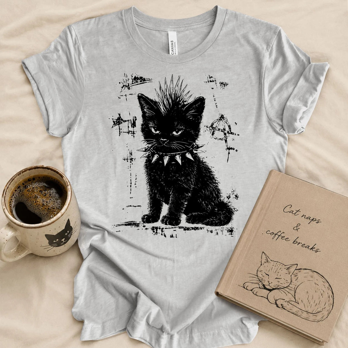 Punk Rock Cat T-shirt